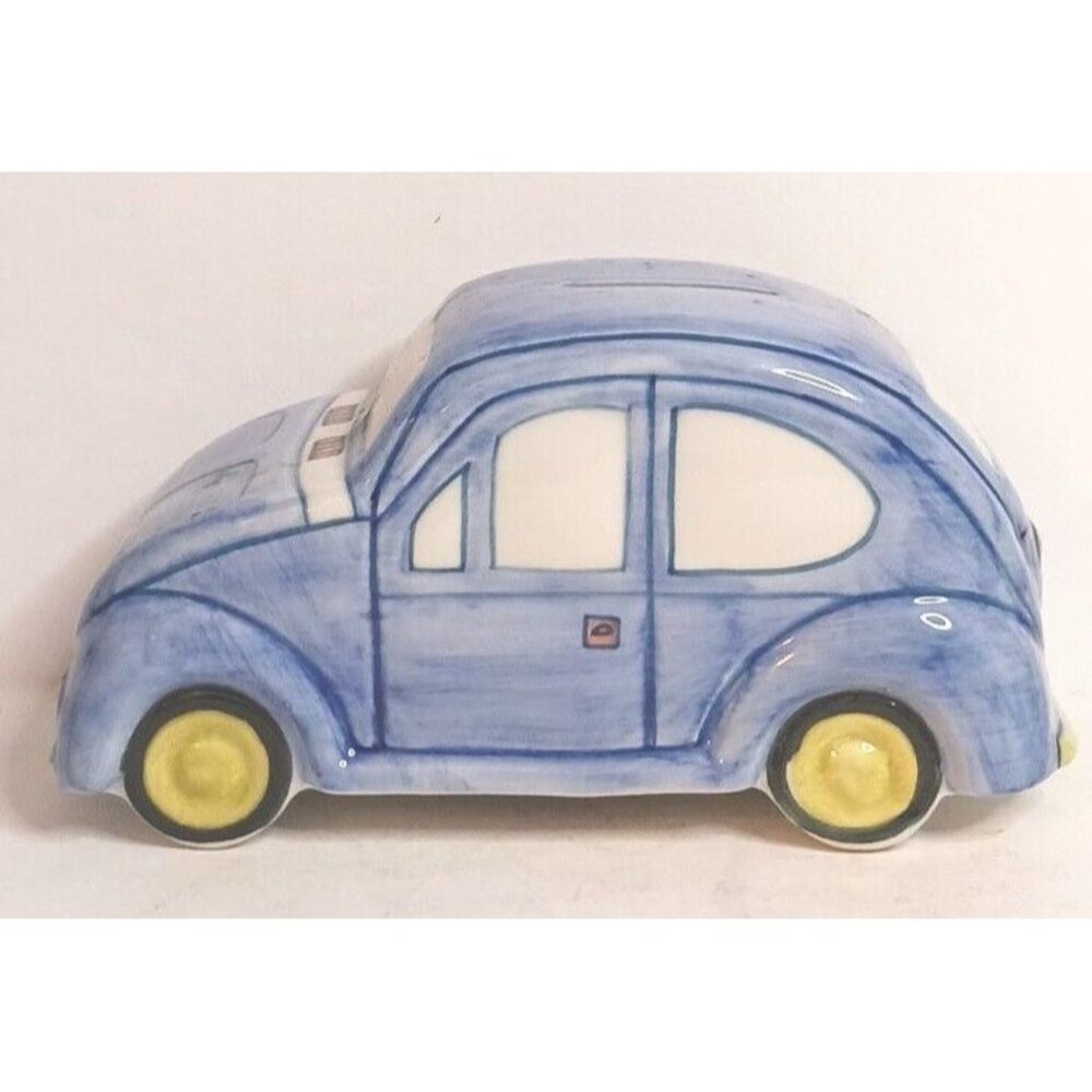 Sadek Volkswagon Beetle Ceramic Bank VW 2003 Ceramics Blue Excellent Condition